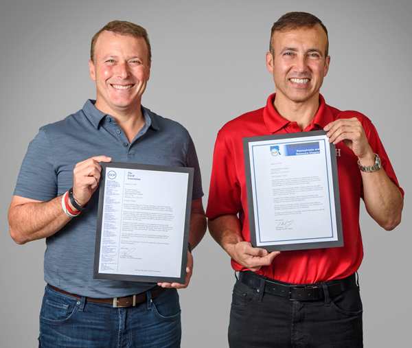 Dan Schwab & Michael Schwab with D&H ESOP Awards