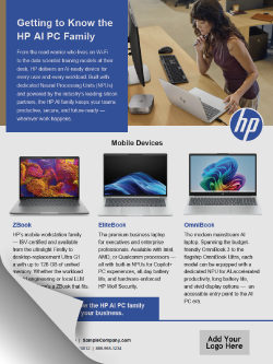 HP - Toolkit: Discover the HP AI PC Family